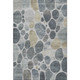 5' X 8' Pewter Beige And Gray Geometric Washable Area Rug With UV Protection