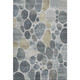 9' X 12' Pewter Beige And Gray Geometric Washable Area Rug With UV Protection