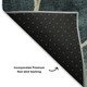 5' X 8' Teal Beige And Ivory Geometric Washable Area Rug With UV Protection