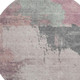 8' Blush Beige And Sage Abstract Washable Round Rug With UV Protection