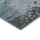9' X 12' Teal And Taupe Abstract Washable Area Rug With UV Protection
