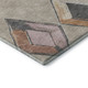 9' X 12' Beige Blue And Copper Geometric Washable Area Rug With UV Protection