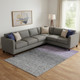 9' X 12' Purple Charcoal And Gray Abstract Washable Area Rug With UV Protection