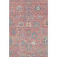10' X 14' Coral Blue And Ivory Oriental Washable Area Rug With UV Protection