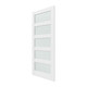 80" X 24" White Wood And Glass Slab Door
