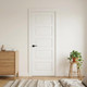 80" White Wood Slab Door
