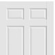 80" White Wood Slab Door