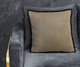 20" Tan And Black Linen Throw Pillow Cover
