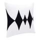 20" Black And White Diamond Cotton Blend Throw Pillow Cover