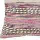 18" Pink And Ivory Striped Cotton Blend Throw Pillow Cover with Texture