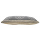14" X 36" Gray And White Lumbar Medallion Cotton Throw Pillow Cover with Texture
