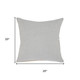 20" Gray Cotton Throw Pillow Cover