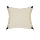 20" Green And White Striped Cotton Throw Pillow Cover with Fringe
