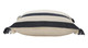 20" Blue And White Striped Cotton Throw Pillow Cover with Fringe