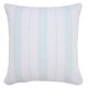 20" Blue And White Beach Striped Cotton Throw Pillow Cover