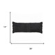 14" X 36" Black Lumbar Cotton Throw Pillow Cover