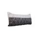 14" X 36" Black And White Lumbar Geometric Cotton Throw Pillow Cover with Texture