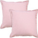 Set of Two 20" Pink Cotton Throw Pillows