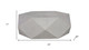 50" Gray Wood Hexagon Distressed Block Coffee Table