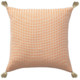 18" Off White And Orange Geometric Cotton Throw Pillow Cover