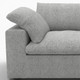 80" Light Gray Linen Blend Modular Loveseat