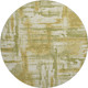 8' Sage And Ivory Abstract Washable Round Rug With UV Protection