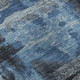 8' Black And Blue Abstract Washable Round Rug With UV Protection