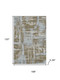 10' X 14' Brown And Beige Abstract Washable Area Rug With UV Protection