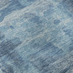 8' Denim Blue And Sky Blue Abstract Washable Round Rug With UV Protection