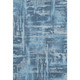 10' X 14' Denim Blue And Sky Blue Abstract Washable Area Rug With UV Protection
