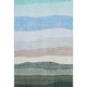 9' X 12' Green And Blue Striped Washable Area Rug With UV Protection