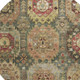 8' Sage And Copper Medallion Washable Round Rug With UV Protection