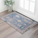 3' X 5' Blue And Purple Oriental Washable Area Rug With UV Protection