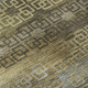 10' X 14' Wheat And Brown Striped Washable Area Rug With UV Protection