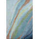 8' X 10' Blue And Copper Abstract Washable Area Rug With UV Protection