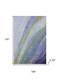 10' X 14' Purple And Green Abstract Washable Area Rug With UV Protection