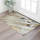 3' X 5' Rust And Gray Abstract Washable Area Rug With UV Protection