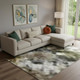 9' X 12' Olive Green And Gray Abstract Washable Area Rug With UV Protection