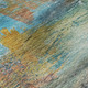 10' X 14' Teal And Beige Abstract Washable Area Rug With UV Protection