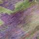 3' X 5' Purple And Green Abstract Washable Area Rug With UV Protection