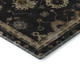 10' X 14' Black And Gold Oriental Washable Area Rug With UV Protection