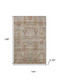 9' X 12' Beige And Brown Southwestern Washable Area Rug With UV Protection