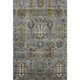 9' X 12' Pewter And Gold Southwestern Washable Area Rug With UV Protection