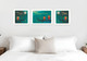 Set Of Three Owls II White Framed Print Wall Art