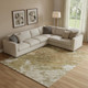 9' X 12' Copper And Ivory Abstract Washable Area Rug With UV Protection