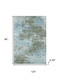 8' X 10' Sage And Sky Blue Abstract Washable Area Rug With UV Protection