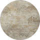8' Tan And Beige Abstract Washable Round Rug With UV Protection