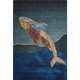 10' X 14' Blue And Brown Nautical Washable Area Rug With UV Protection