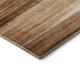 8' X 10' Rust And Ivory Striped Washable Area Rug With UV Protection
