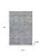 3' X 5' Plum And Lavender Abstract Washable Area Rug With UV Protection